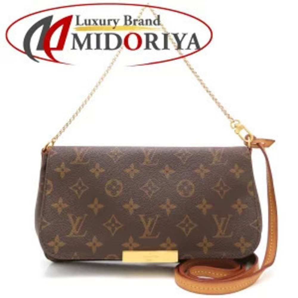 Louis Vuitton Monogram Favorite Shoulder Bag Canvas Leather Brown